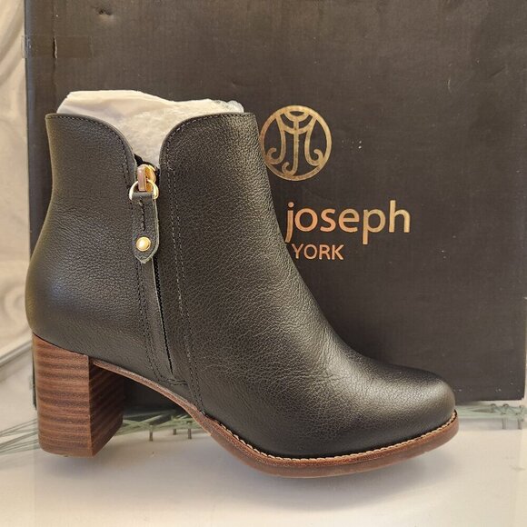 Marc Joseph Shoes - Marc Joseph NY "Grand Central" Black Leather Mini Grainy Booties. NIB. Size 6